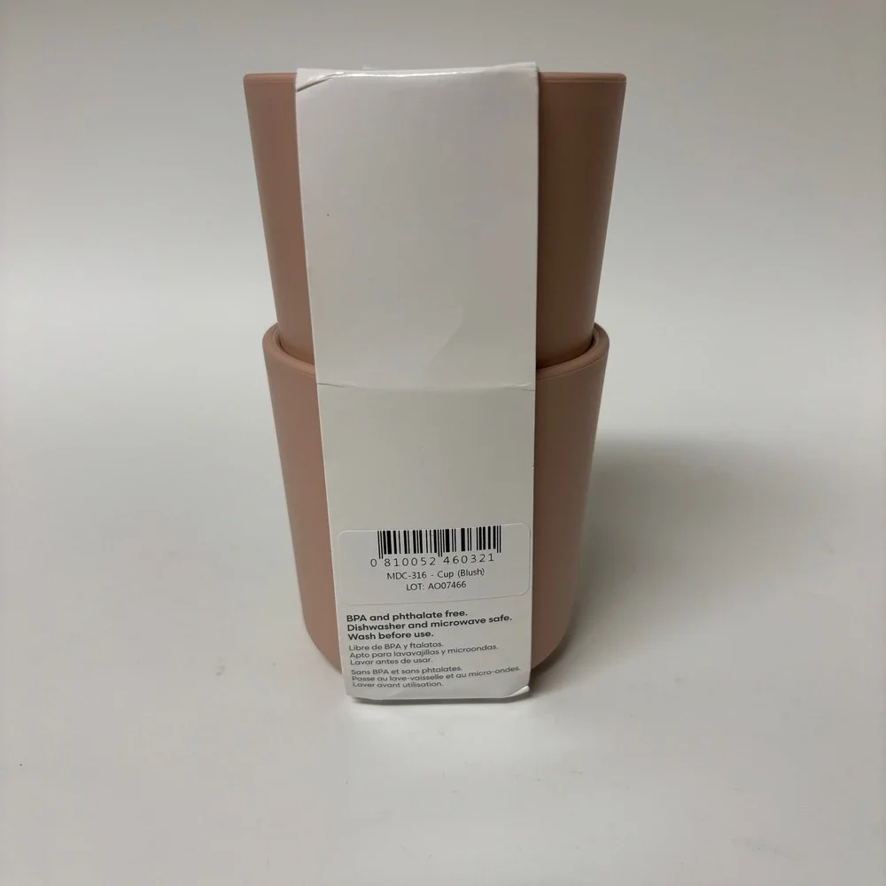 Mushie Toddler Cups 2-Pack Blush‎ Pink BPA-Free Plastic Made in Denmark MDC-316